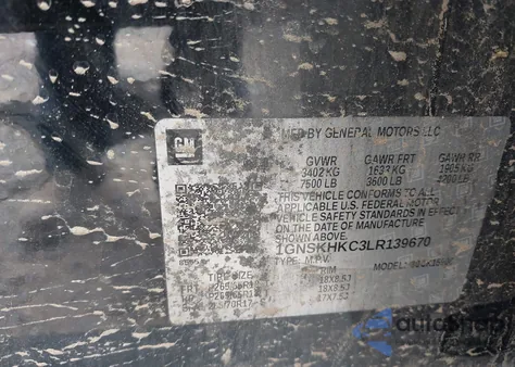 2020 Chevrolet Suburban 4Wd Lt from USA, damaged, VIN 1GNSKHKC3LR139670